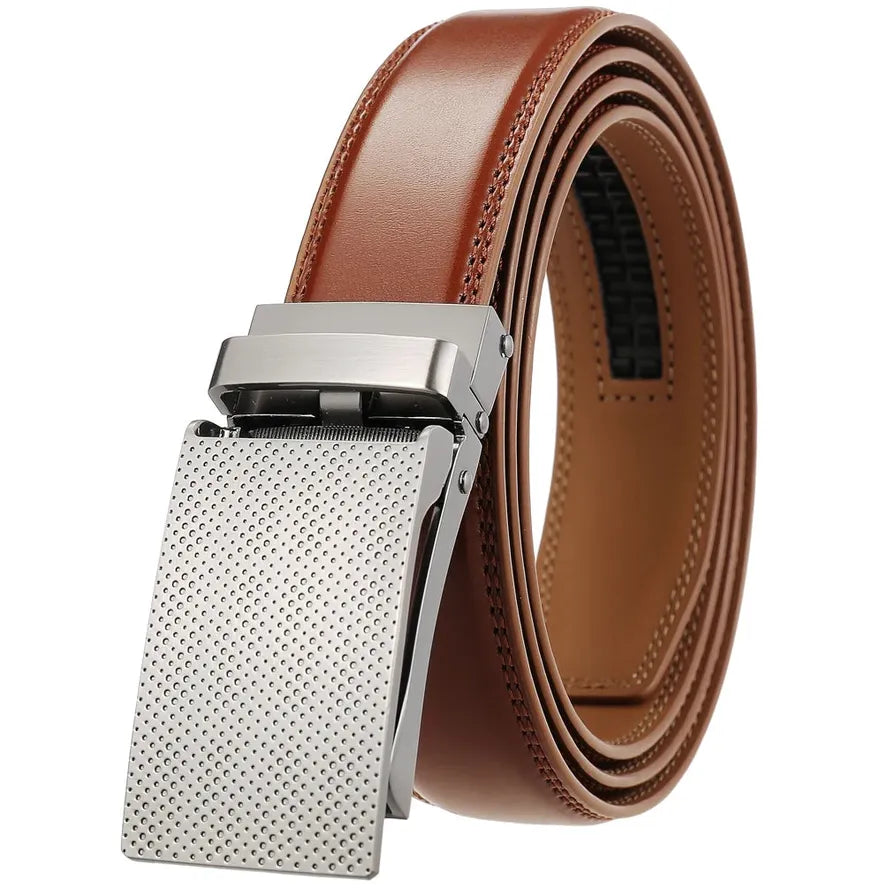 JMT-248330 Automatic Non-Porous Anti-Pull Buckle Belt for Men - Model LY33-2221-2