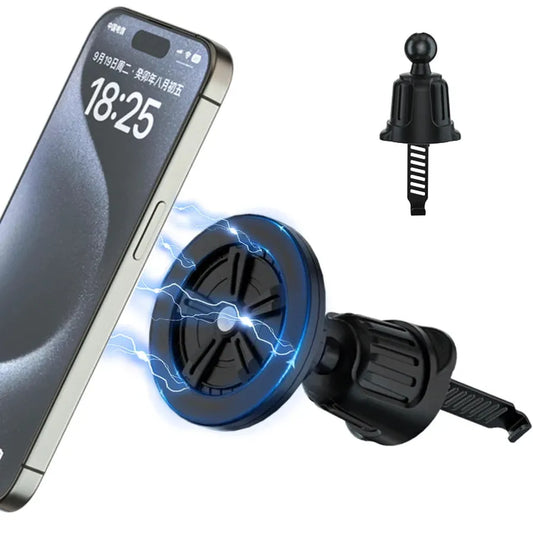 JMT-248394 15W Magnetic Wireless Car Charger - Air Vent Phone Holder with 360-Degree Rotation