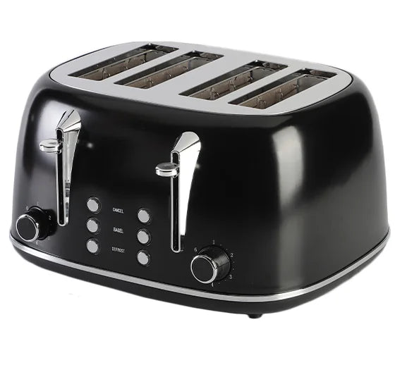 JMT-248394 Electric Pop-up Toaster with Timer Control for 4 Slices and 38mm Wide Slots