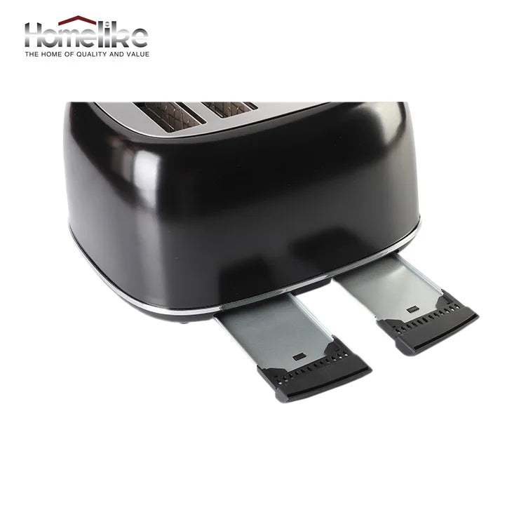 JMT-248394 Electric Pop-up Toaster with Timer Control for 4 Slices and 38mm Wide Slots