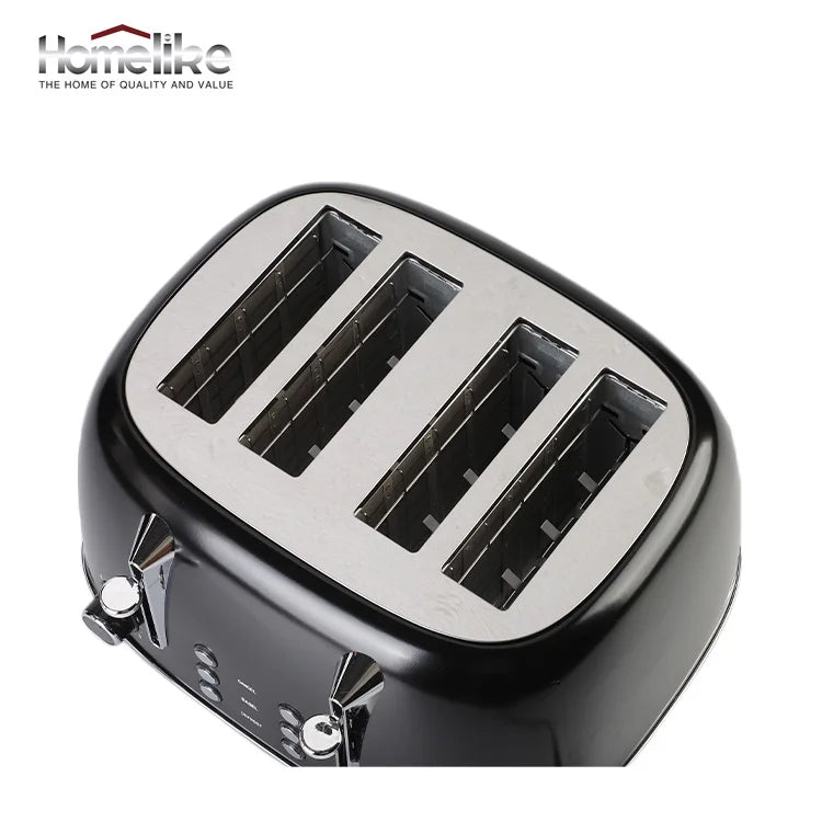JMT-248394 Electric Pop-up Toaster with Timer Control for 4 Slices and 38mm Wide Slots