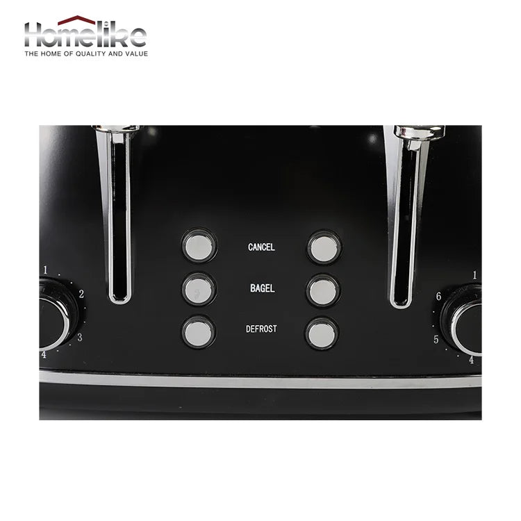 JMT-248394 Electric Pop-up Toaster with Timer Control for 4 Slices and 38mm Wide Slots