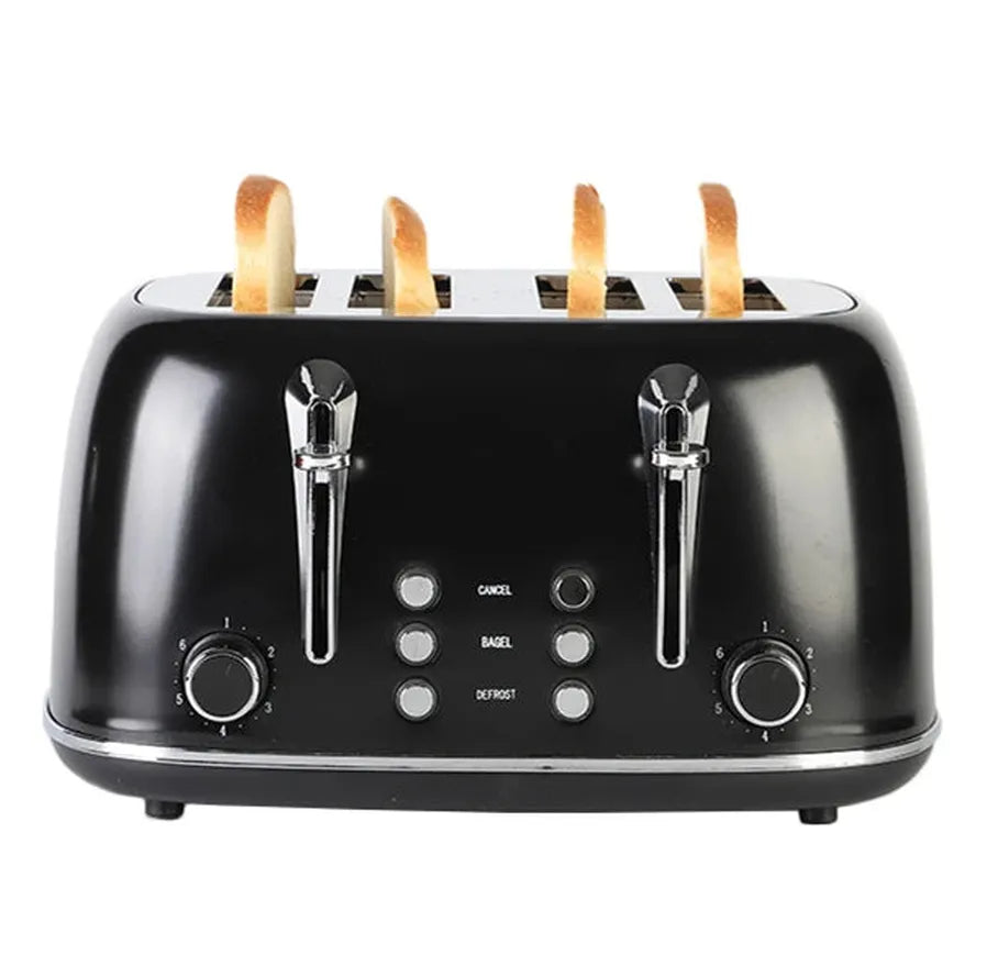 JMT-248394 Electric Pop-up Toaster with Timer Control for 4 Slices and 38mm Wide Slots