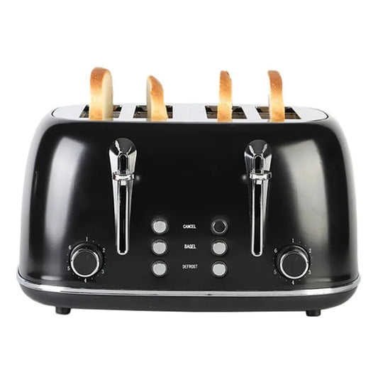JMT-248394 Electric Pop-up Toaster with Timer Control for 4 Slices and 38mm Wide Slots