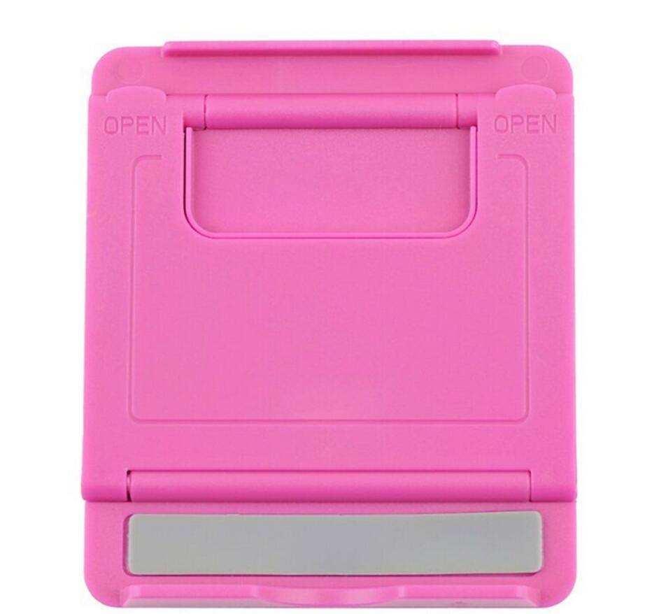 JMT-248586 Foldable Plastic Tablet & Mobile Phone Stand Compatible with 10-inch Tablets and Smartphones - Black, White, Green, Pink