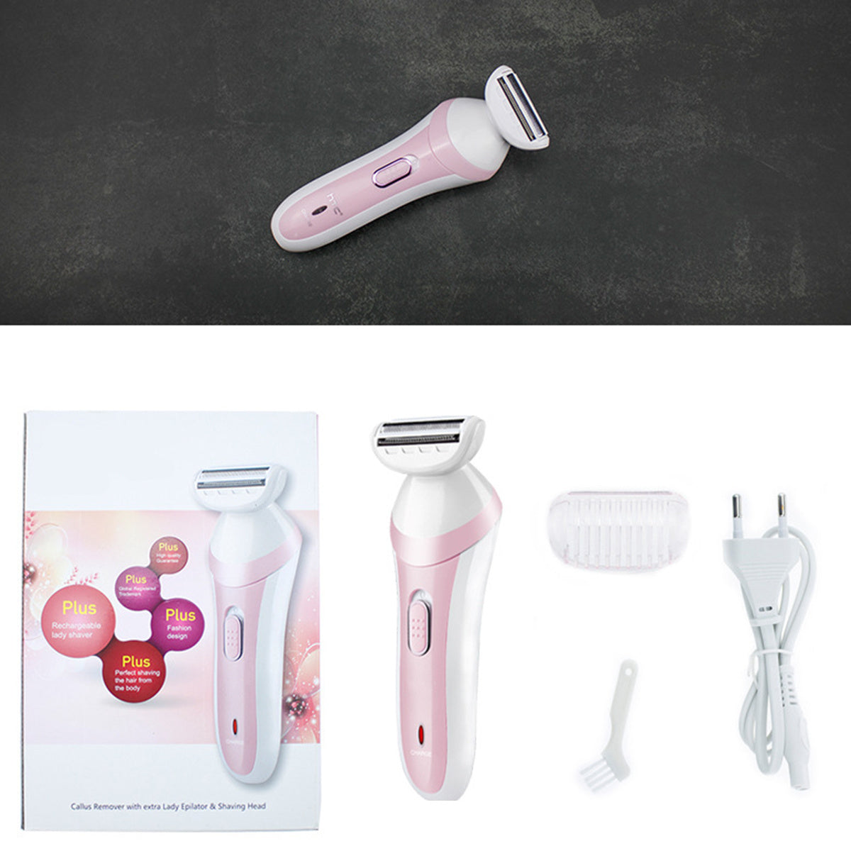 JMT-248970 Rechargeable Electric Trimmer Shaver for Whole Body Hair Removal