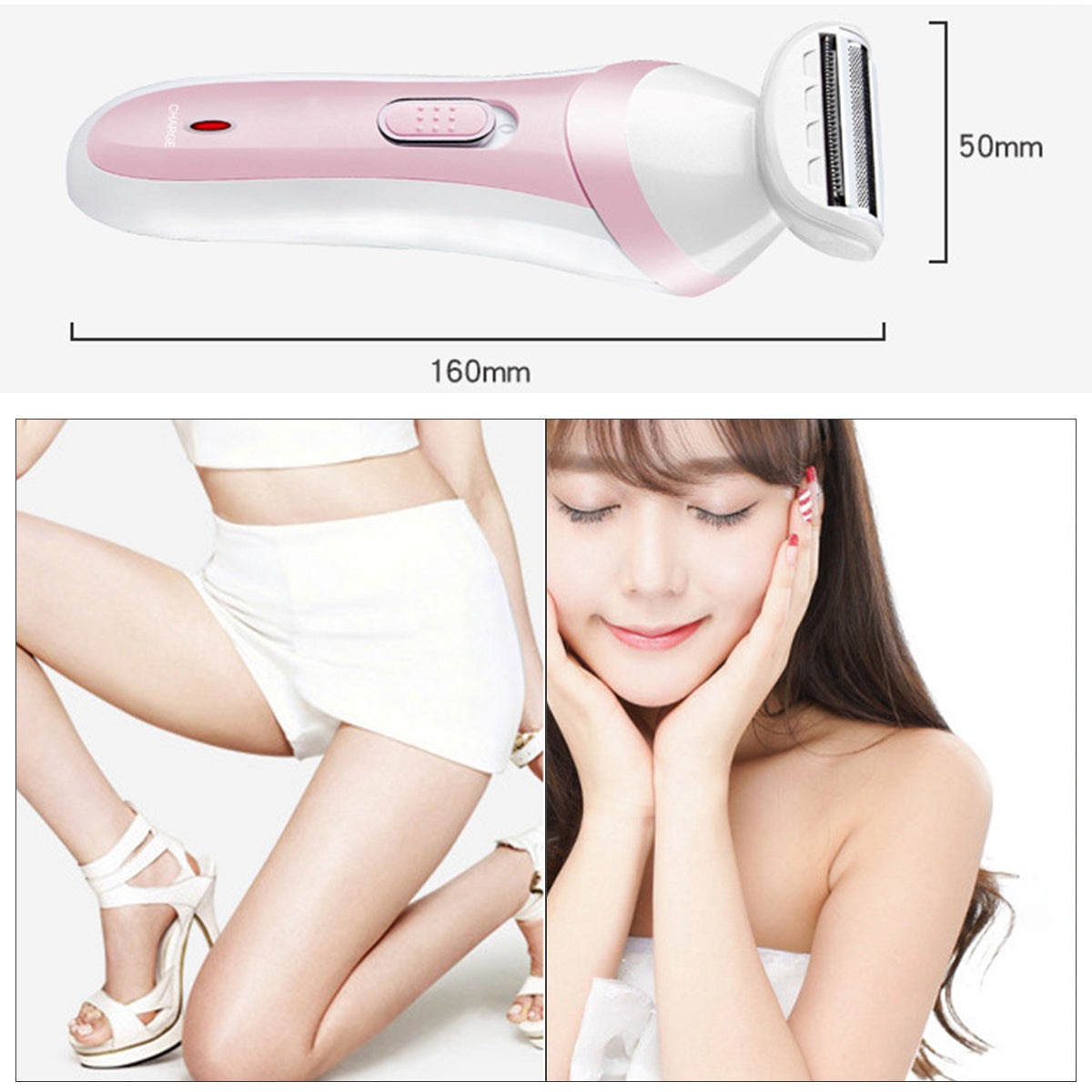 JMT-248970 Rechargeable Electric Trimmer Shaver for Whole Body Hair Removal