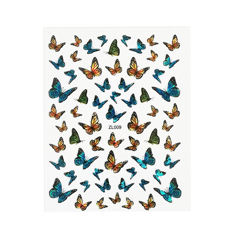 JMT-249034 Holographic Butterfly Nail Art Stickers for Creative Manicure Designs