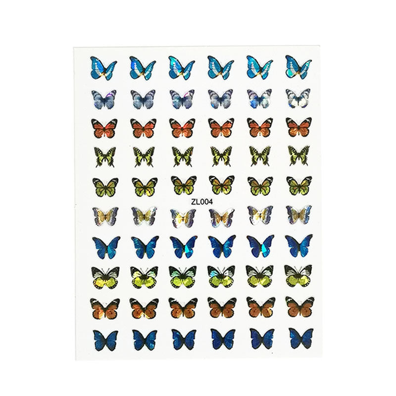 JMT-249034 Holographic Butterfly Nail Art Stickers for Creative Manicure Designs