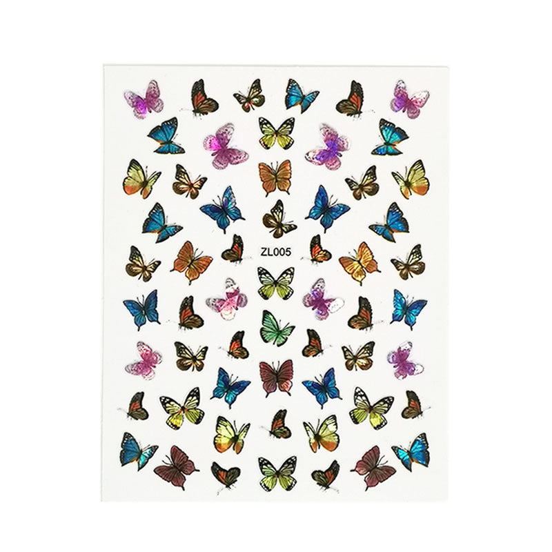 JMT-249034 Holographic Butterfly Nail Art Stickers for Creative Manicure Designs