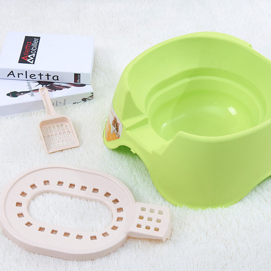 JMT-249098 Spillproof Semi-Enclosed Oversize Cat Litter Pan for Stress-Free Clean-Up