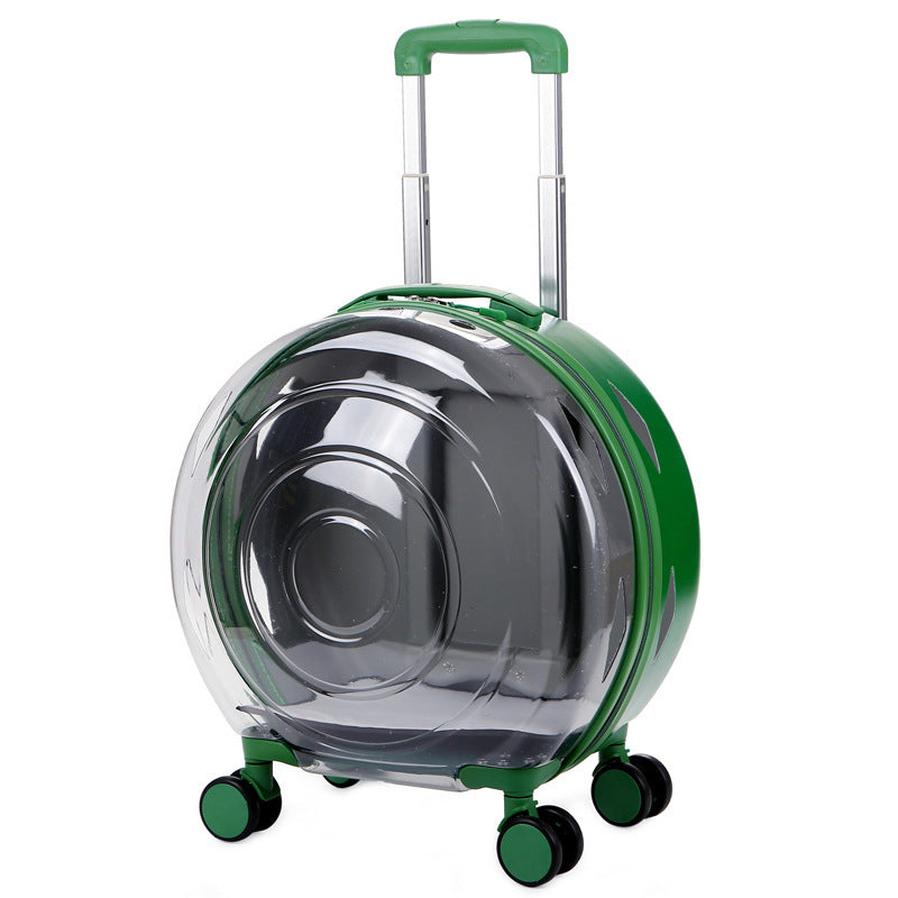 JMT-249226 Transparent Cat Carrier Trolley Bag - Portable and Stylish Pet Travel Solution