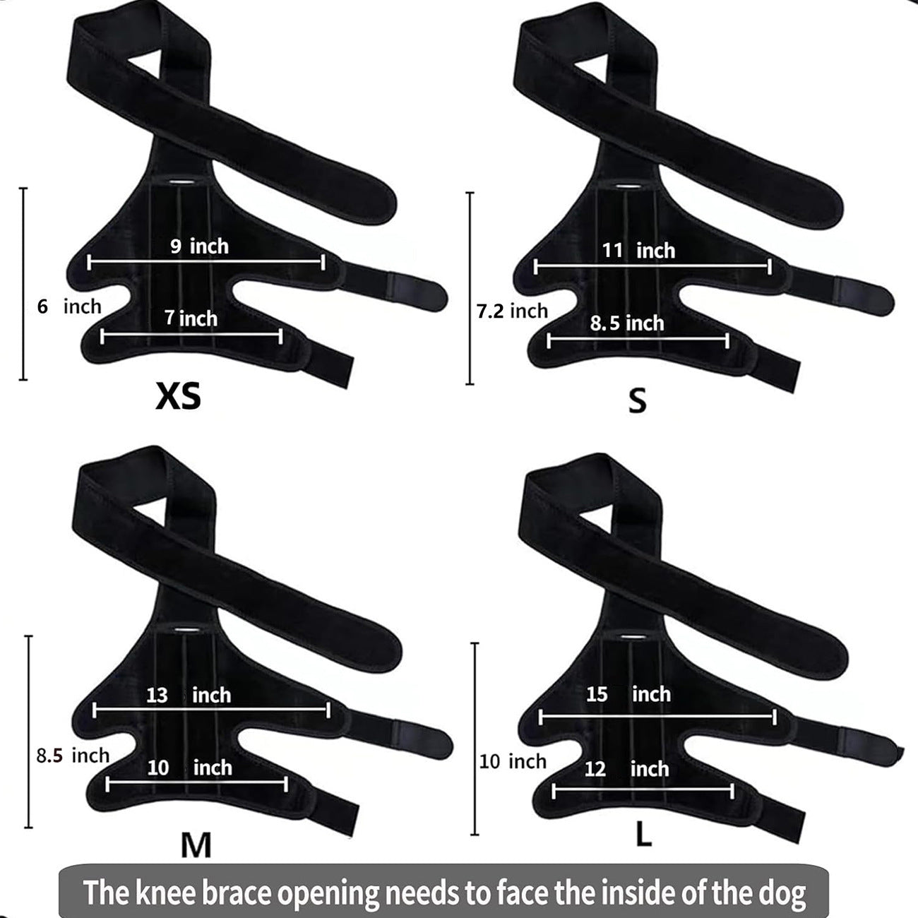 JMT-249738 Dog Rehabilitation Support Belt for Leg Injury Recovery - Black, XS to L Size, Polyester Material