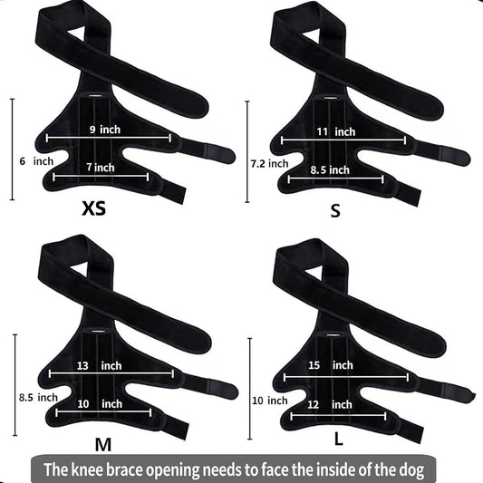 JMT-249738 Dog Rehabilitation Support Belt for Leg Injury Recovery - Black, XS to L Size, Polyester Material