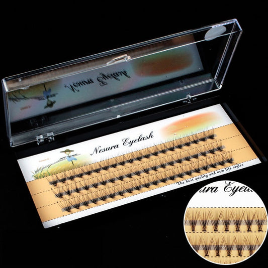 JMT-249994 Handmade Single Cluster False Eyelashes - Various Lengths from 6mm to 14mm, Thick Style, Rayon Material