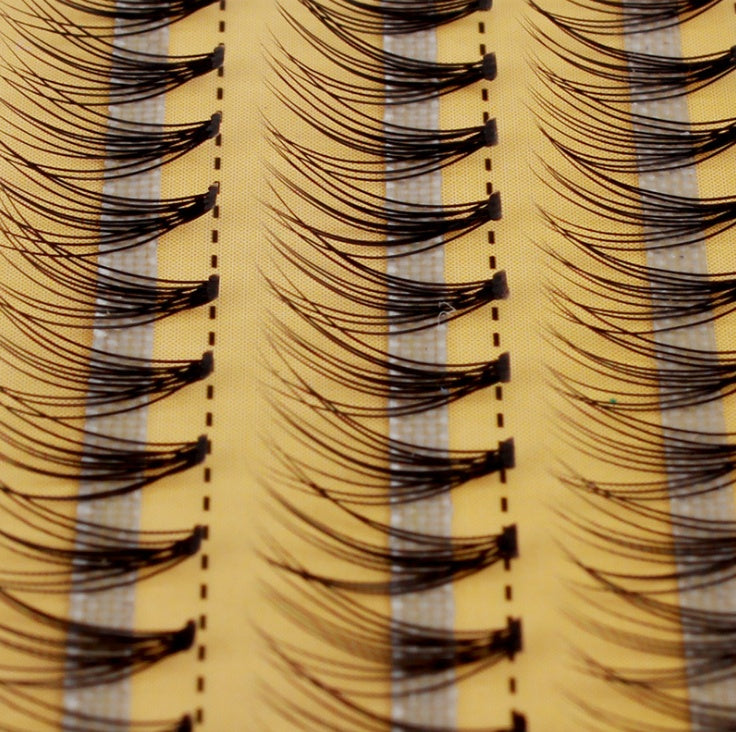 JMT-249994 Handmade Single Cluster False Eyelashes - Various Lengths from 6mm to 14mm, Thick Style, Rayon Material