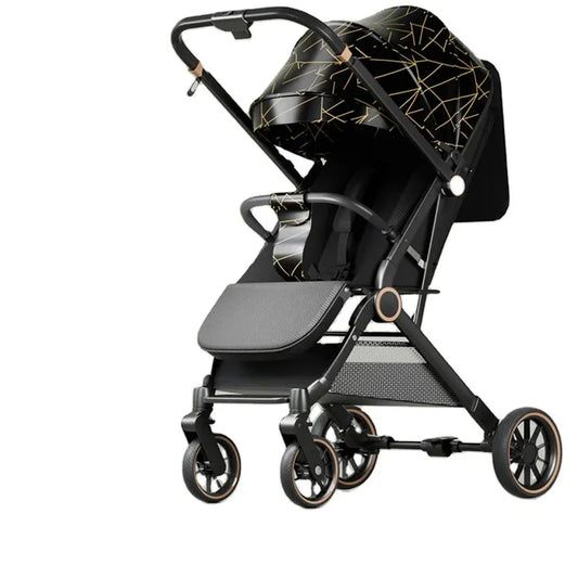 JMT-250058 Compact Folding Baby Stroller with Bi-Directional Recline and Four-Wheel Design