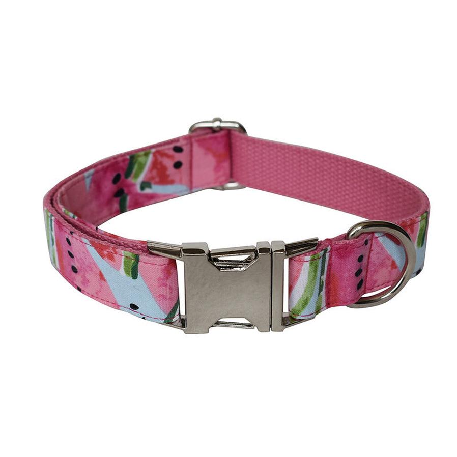 JMT-250378 Floral Pattern Polyester Dog Collar and Leash Set for All Seasons