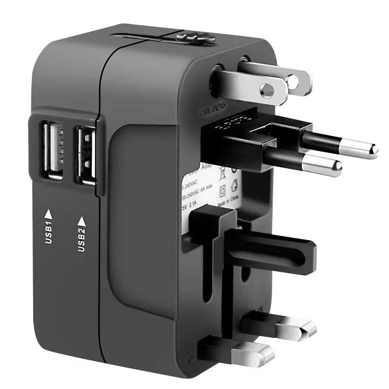 JMT-250570 Universal Worldwide Travel Adapter Wall Charger with AC Power Plug