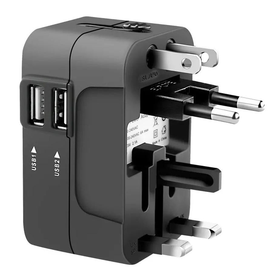 JMT-250570 Universal Worldwide Travel Adapter Wall Charger with AC Power Plug