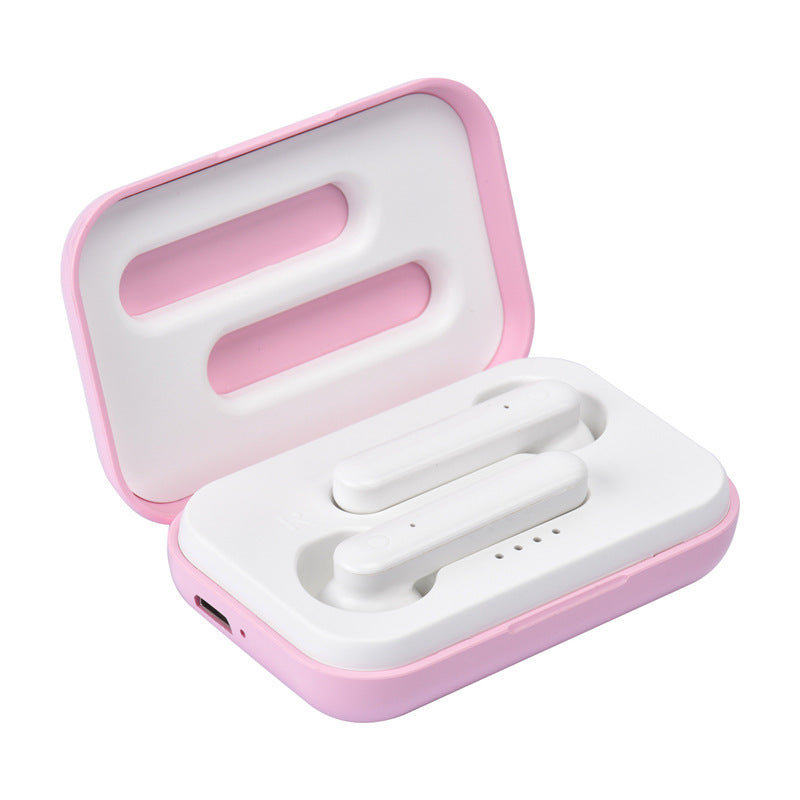 JMT-250698 Wireless Bluetooth Headset X12 in White, Pink, and Blue with 3-4 Hour Playback and Quick Charge