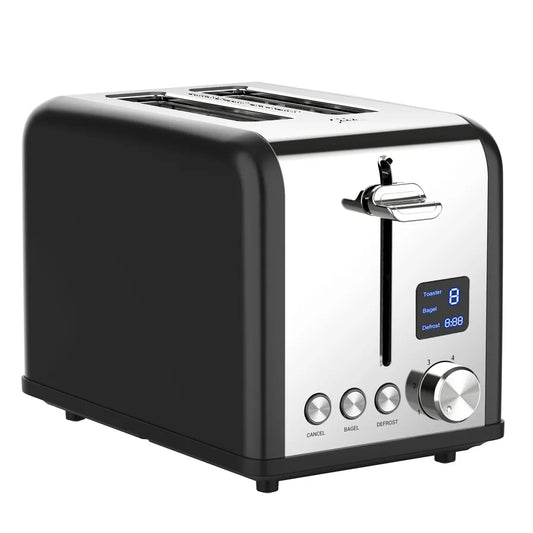 JMT-250826 Toaster 2 Slice Stainless Steel with LED Timer Display