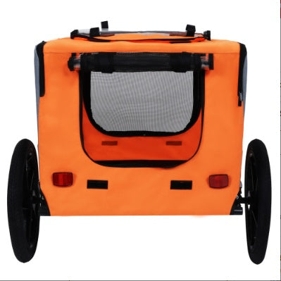 JMT-250890 Heavy-Duty Collapsible Pet Bike Trailer with 16-Inch All-Terrain Wheels and Universal Hitch for Small to Medium Pets