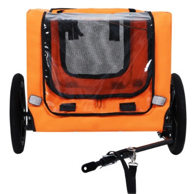 JMT-250890 Heavy-Duty Collapsible Pet Bike Trailer with 16-Inch All-Terrain Wheels and Universal Hitch for Small to Medium Pets