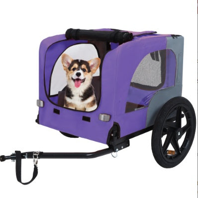 JMT-250890 Heavy-Duty Collapsible Pet Bike Trailer with 16-Inch All-Terrain Wheels and Universal Hitch for Small to Medium Pets
