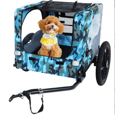 JMT-250890 Heavy-Duty Collapsible Pet Bike Trailer with 16-Inch All-Terrain Wheels and Universal Hitch for Small to Medium Pets
