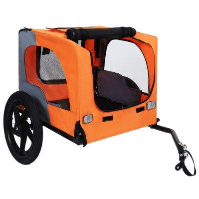 JMT-250890 Heavy-Duty Collapsible Pet Bike Trailer with 16-Inch All-Terrain Wheels and Universal Hitch for Small to Medium Pets