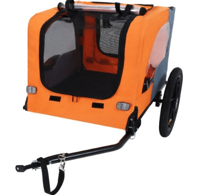 JMT-250890 Heavy-Duty Collapsible Pet Bike Trailer with 16-Inch All-Terrain Wheels and Universal Hitch for Small to Medium Pets