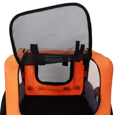 JMT-250890 Heavy-Duty Collapsible Pet Bike Trailer with 16-Inch All-Terrain Wheels and Universal Hitch for Small to Medium Pets