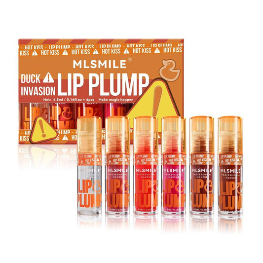 JMT-251146 Lip Plumping Glaze Set with 6 Hydrating Lip Oils and Duckbill Applicators for Instant Volume and Shine