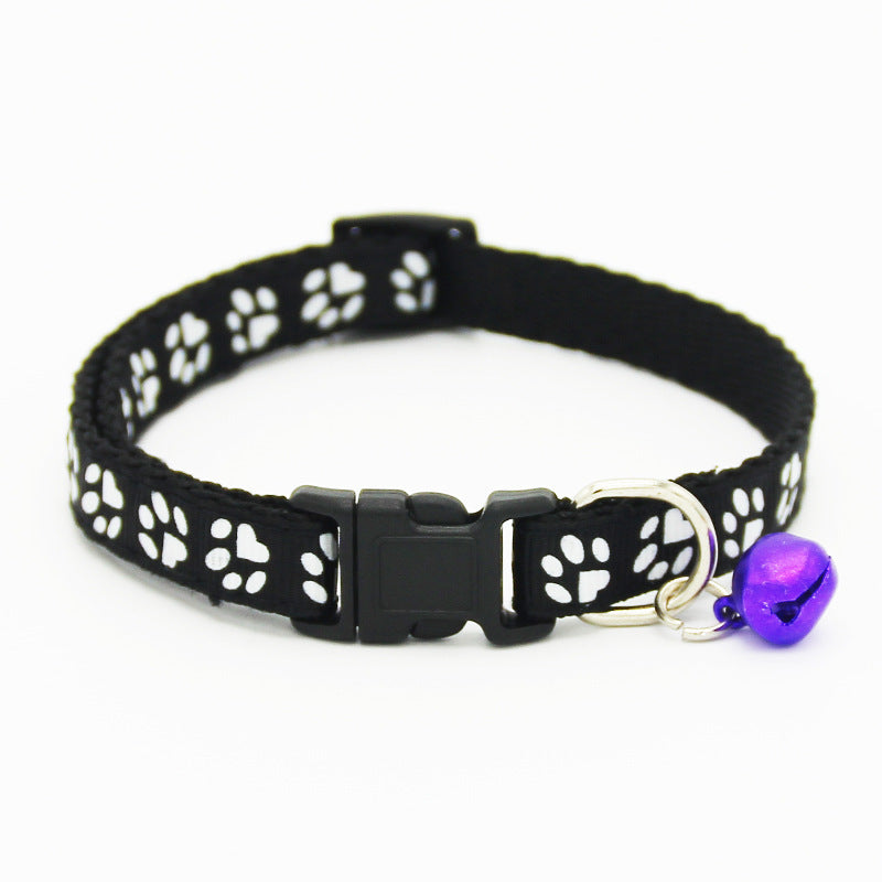 JMT-251850 Adjustable Pet Cat Collar with Bell - Small 1.0cm Band Width, Fits Neck Sizes 19cm to 32cm