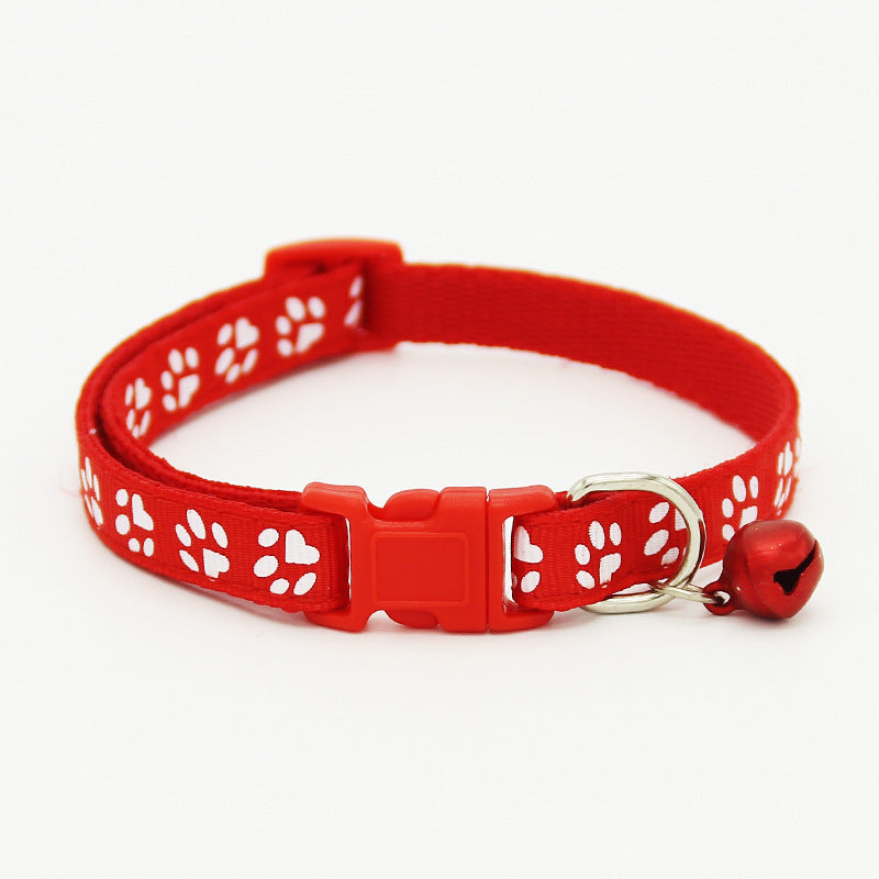 JMT-251850 Adjustable Pet Cat Collar with Bell - Small 1.0cm Band Width, Fits Neck Sizes 19cm to 32cm