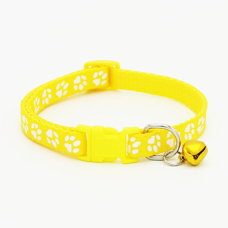 JMT-251850 Adjustable Pet Cat Collar with Bell - Small 1.0cm Band Width, Fits Neck Sizes 19cm to 32cm