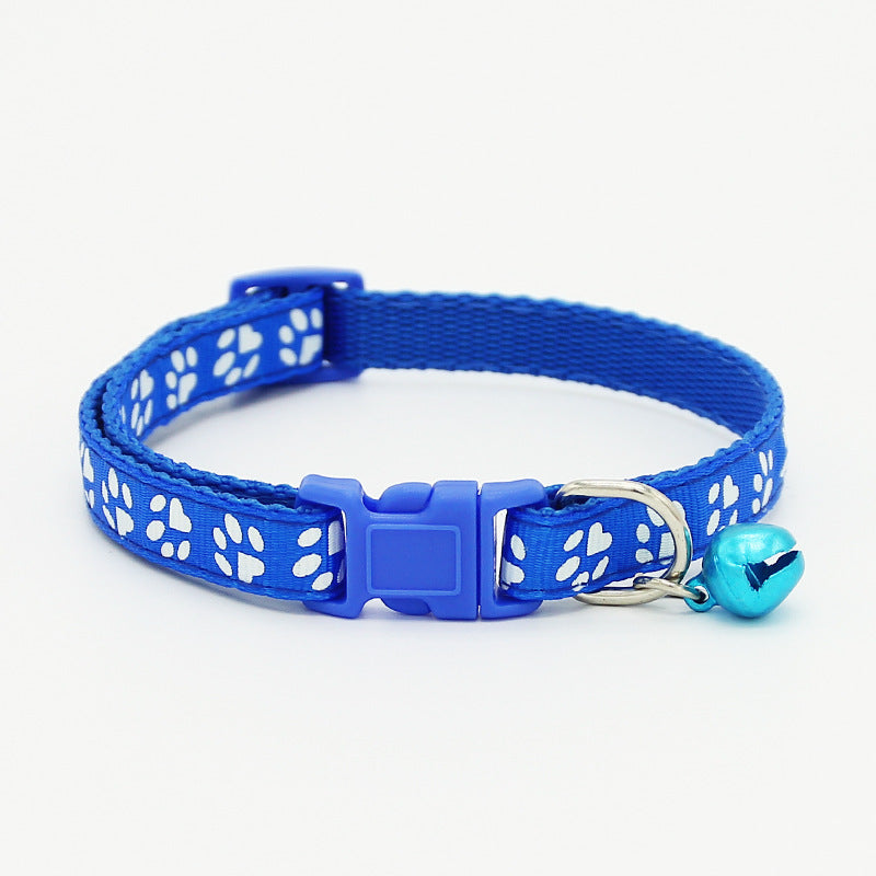 JMT-251850 Adjustable Pet Cat Collar with Bell - Small 1.0cm Band Width, Fits Neck Sizes 19cm to 32cm