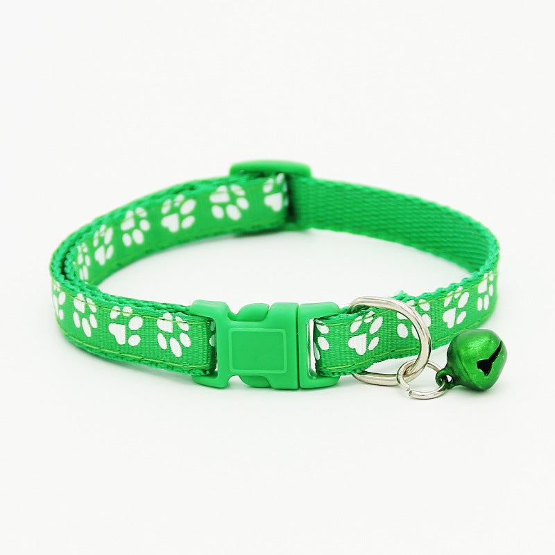 JMT-251850 Adjustable Pet Cat Collar with Bell - Small 1.0cm Band Width, Fits Neck Sizes 19cm to 32cm