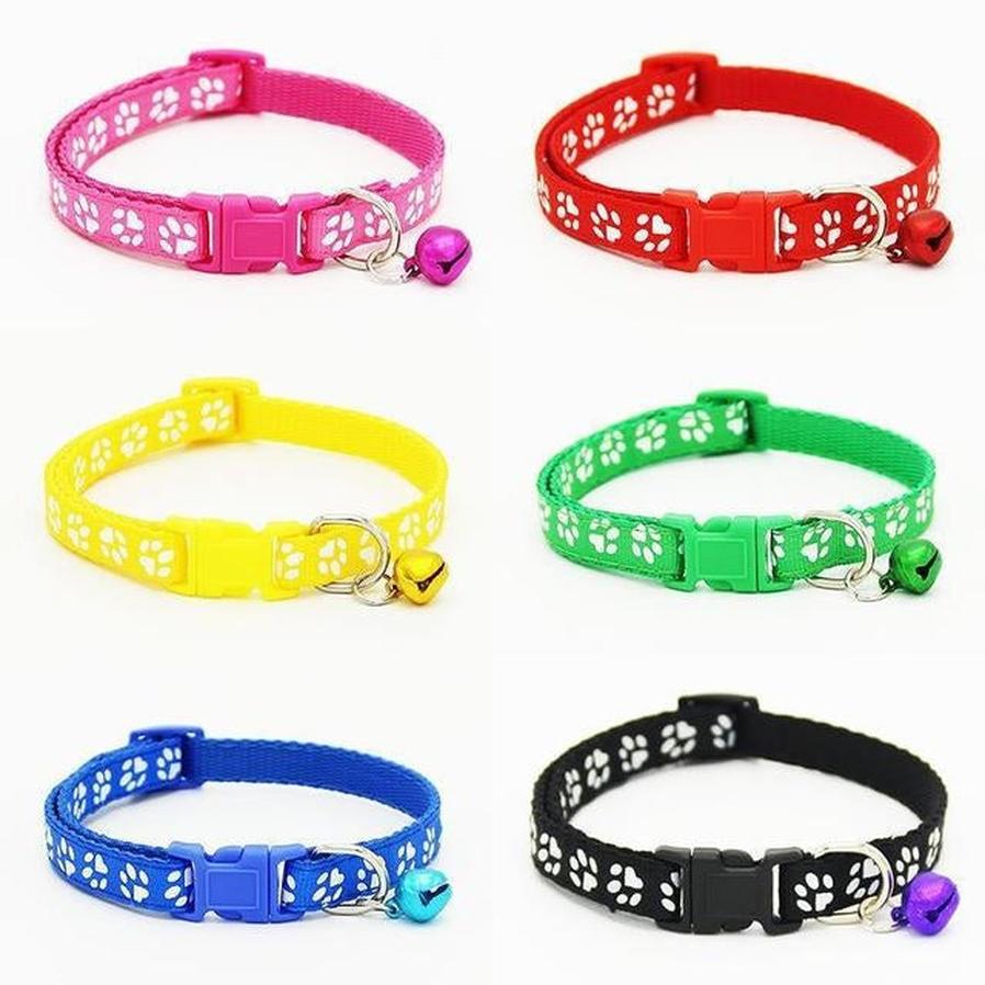 JMT-251850 Adjustable Pet Cat Collar with Bell - Small 1.0cm Band Width, Fits Neck Sizes 19cm to 32cm