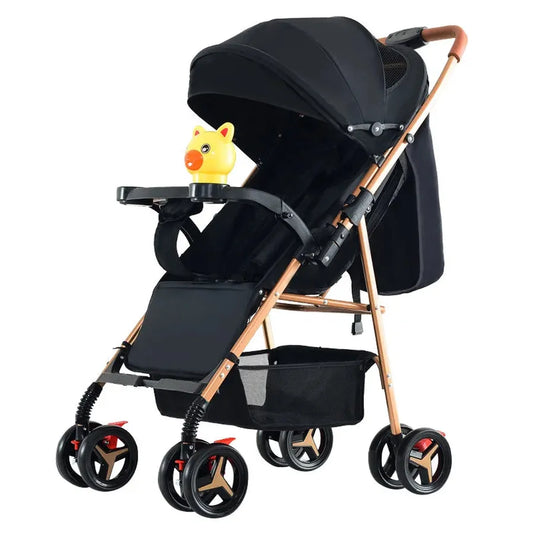 JMT-252042 Compact Lightweight Baby Stroller with Adjustable Backrest and Storage Basket