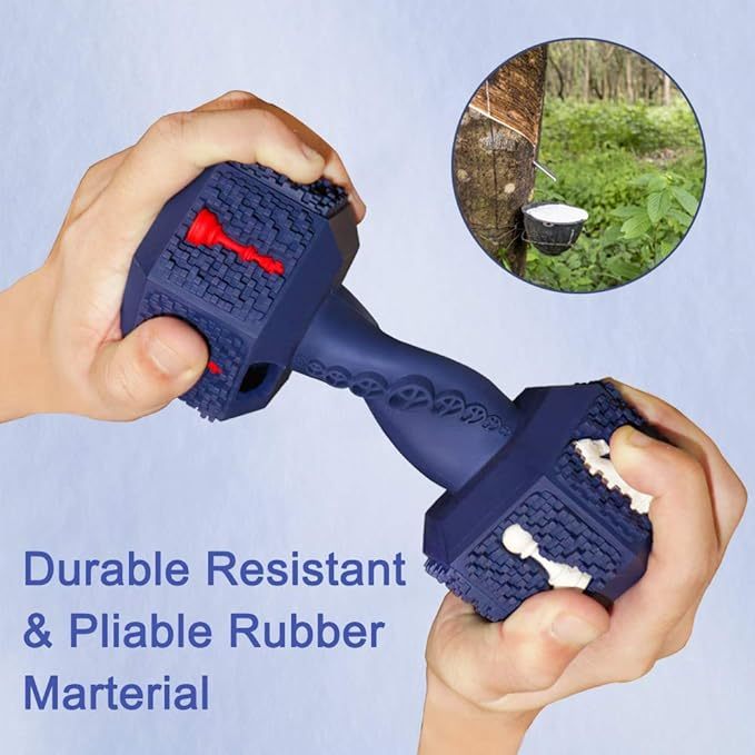 JMT-252170 Durable Food-Grade Rubber Dog Chew Toy with 3D Particles for Dental Health - Suitable for Medium to Large Dogs
