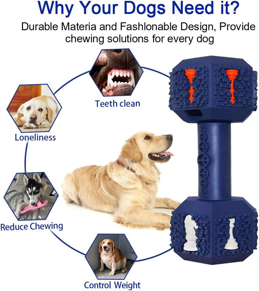 JMT-252170 Durable Food-Grade Rubber Dog Chew Toy with 3D Particles for Dental Health - Suitable for Medium to Large Dogs