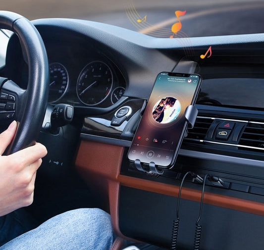 JMT-252362 Bluetooth Aux Adapter for Car - Wireless Receiver, USB to 3.5mm Jack, Touch and Button Control, High-Definition Sound Quality
