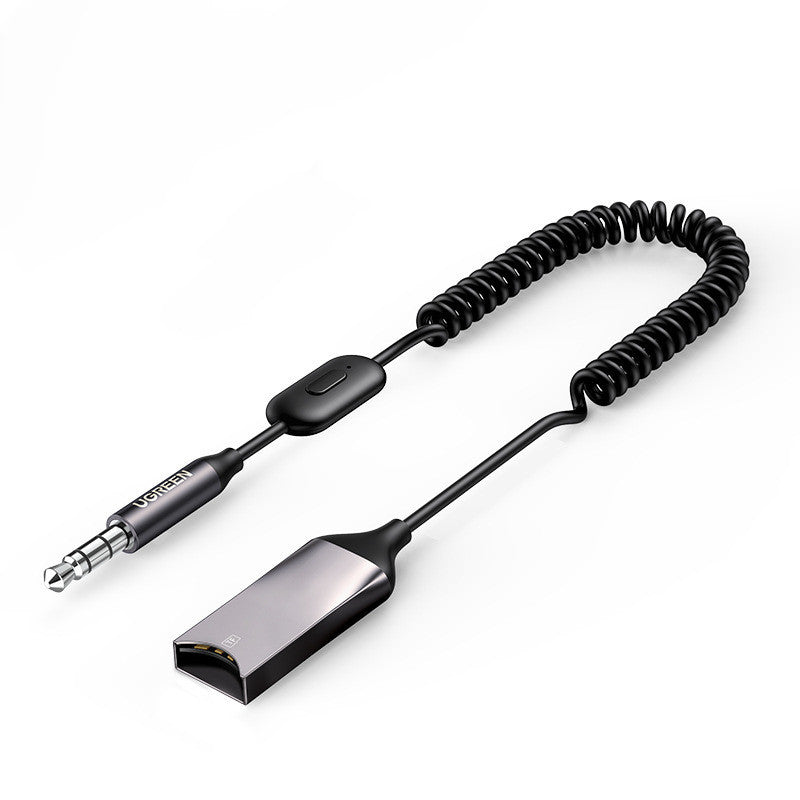 JMT-252362 Bluetooth Aux Adapter for Car - Wireless Receiver, USB to 3.5mm Jack, Touch and Button Control, High-Definition Sound Quality