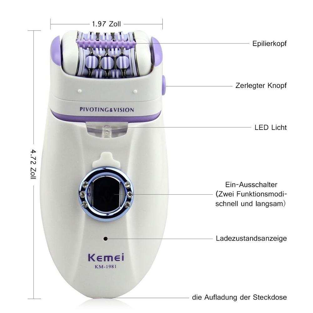 JMT-252426 Electric Lady Epilator KM-2668 for Underarm and Heel Hair Removal, Corded Use
