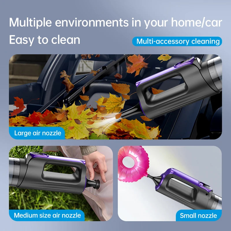 JMT-252490 Portable High-Power Car Vacuum Cleaner with Brushless Motor and Digital Display