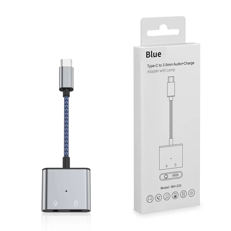JMT-252682 2-in-1 Type C to 3.5mm Audio Adapter for iPhone 15 with Headphone Splitter Function