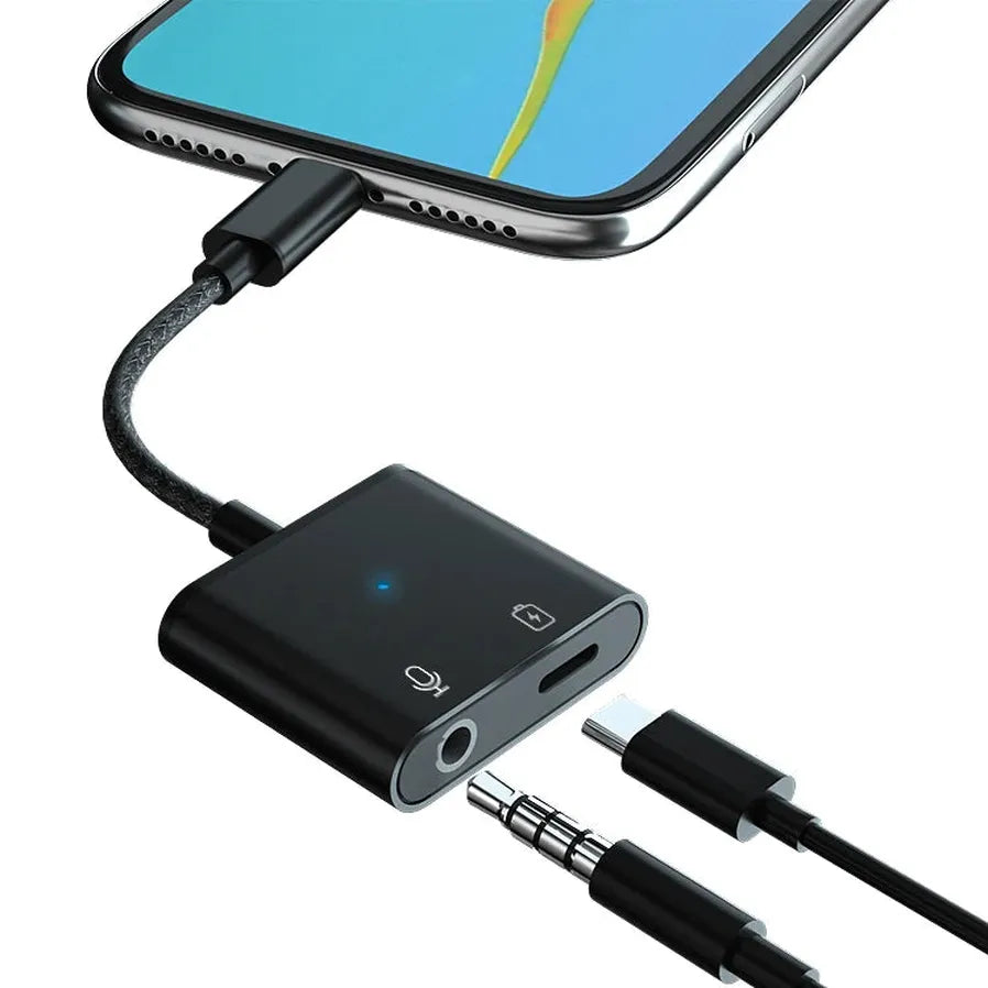 JMT-252682 2-in-1 Type C to 3.5mm Audio Adapter for iPhone 15 with Headphone Splitter Function