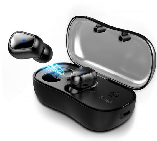 JMT-252682 Wireless Mini Stereo Sports Headphones - Bluetooth 5.0, Binaural TWS, In-Ear Design with Power Display and Voice Control